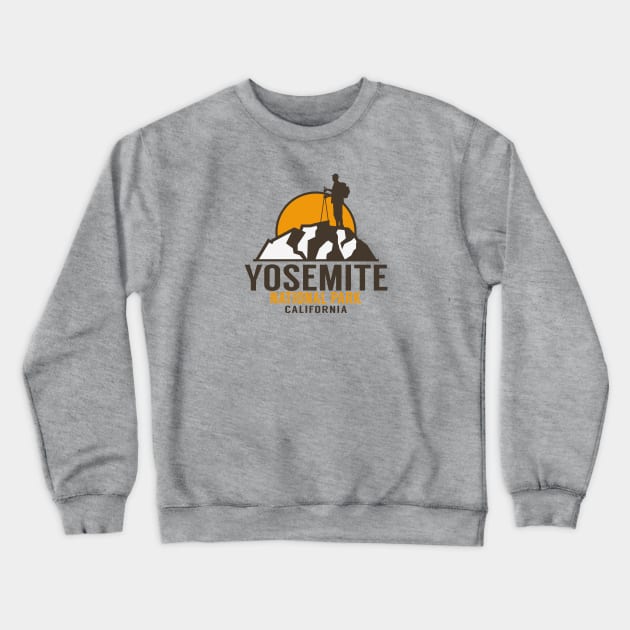 YOSEMITE NATIONAL PARK CALIFORNIA MOUNTAINS OUTDOORS NATURE Crewneck Sweatshirt by heybert00